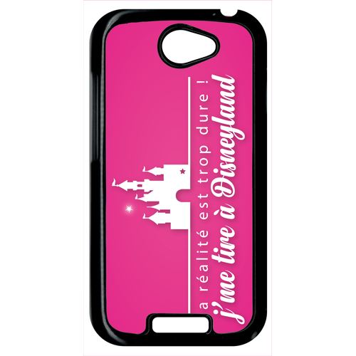 Coque Htc One S La Realite Est Tropdure Jme Tire A Disney Fond Rose