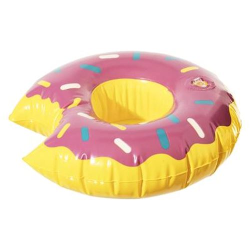 Intex - Porte gobelet gonflable Donut - Diam. 17 cm - Rose - Donut
