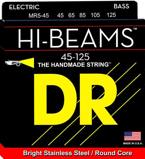 Jeu 5 cordes guitare basse DR Hi-Beam Medium/125 MR545
