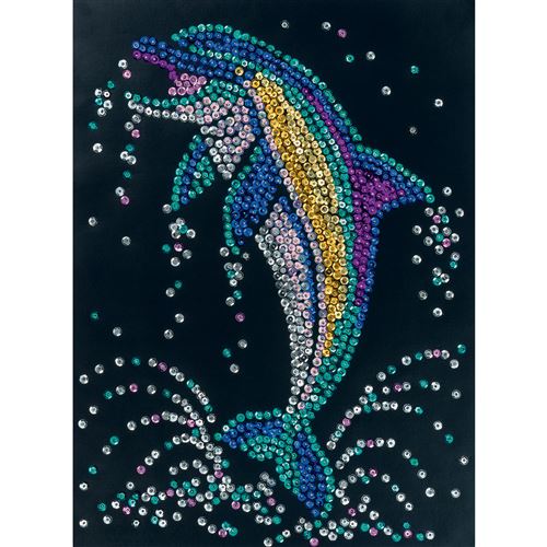 Tableau sequin art dauphin - sequin art
