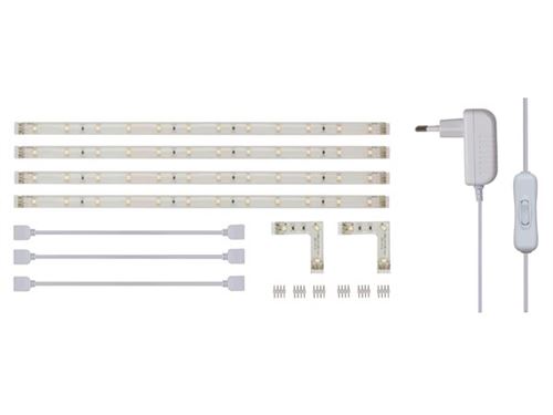 Rubans à leds flexibles et alimentation en kit - blanc - 4 x 30 cm - 12 vcc velleman leds07w