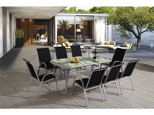 464 94 Sur Salon De Jardin Cordoba Xl 180 Phoenix Noir