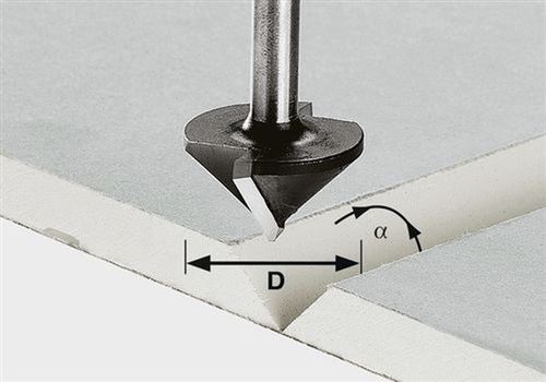 Fraise pour Plaques De Plâtre Hw avec Queue De 8Mm Festool Hw S8 D32/90° - 491001