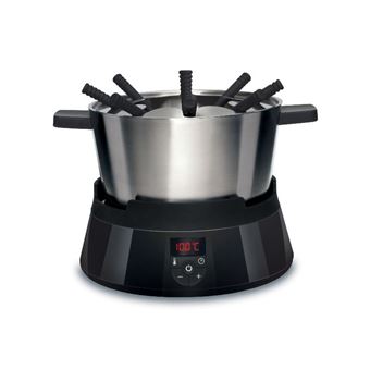 CASO Design FonDue - fonduepan/inductiekookplaat - zwart/roestvrij staal