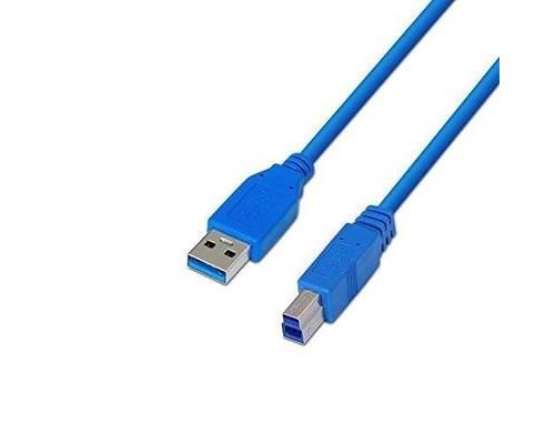 Nanocable 10.01.0802-BL, 2 m, USB A, USB B, 3.0 (3.1 Gen 1), Mâle-Mâle, Bleu