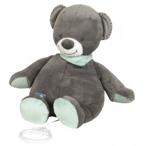 Peluche musicale Nattou Jules l'ours Taupe