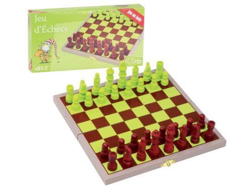 Jeujura - Coffret bois échecs acidule
