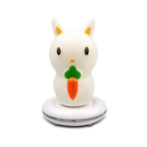 PLASTOREX Veilleuse nomade souple - Rechargeable sur base - Décor Lapin