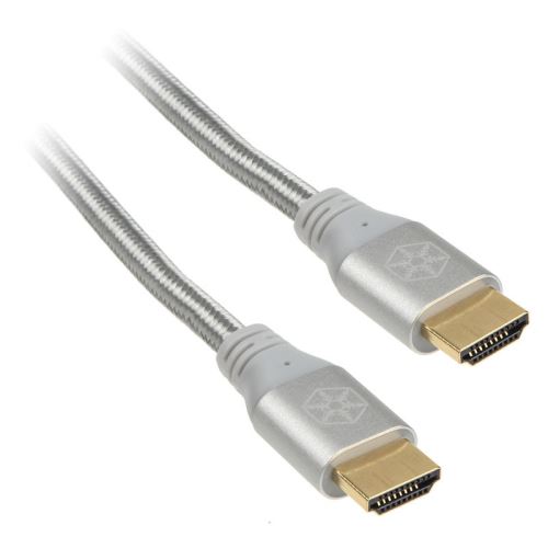 silverstone silverstone sst-cph01s-1800 hdmi 2.0b kabel, 1,80m - silber noir