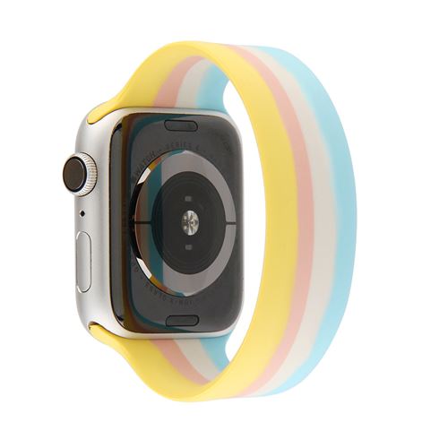 Bracelet en silicone élastique multicolore pour Apple Watch Series 6/ SE/ 5/ 4 40mm - Multicolore#3(Taille L)