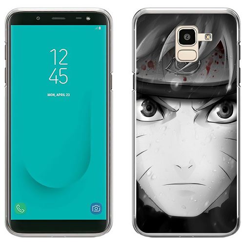 Coque pour Samsung Galaxy J6 -  Naruto Noir Et Blanc