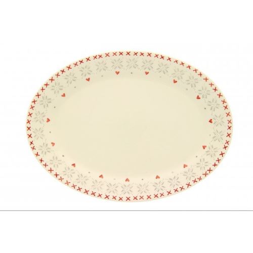 Plat ovale 'cold winter' 35 cm
