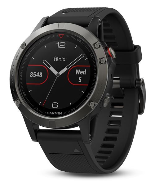 Montre Fenix® 5 HR Sapphire Black bracelet noir