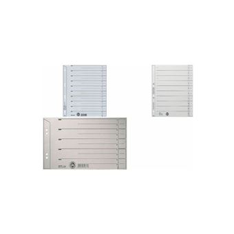 King Mec 721311 Index A4 1-100 En Polypropylène Gris - Intercalaires Numérotés