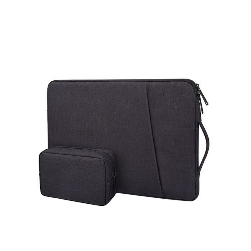 Sacoche d'ordinateur durable etanche avec sac pour votre adaptateur secteur pour votre PC portable 13.3 Pouce - Noir (345x245x25mm)