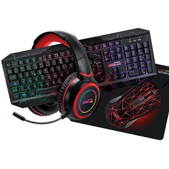 Pack Pro Gamer spécial XBOX AMSTRAD HUNTERS 5 pièces: Clavier, Souris & tapis, Casque & adaptateur. USB & Retro-éclairage RVB - 1