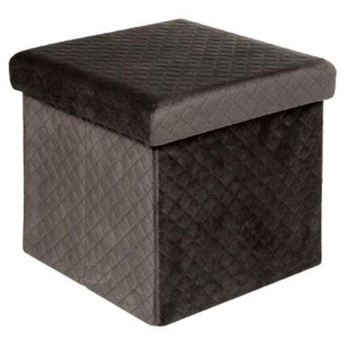 Non Communiqué Gris Five Simply Smart - Pouf Carré En Velours "Mix N'modul" 31Cm