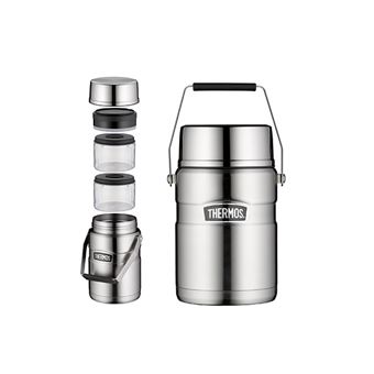 Thermos King Caraffa Termica In Acciaio Inox 1,2L Con Bicchiere E Manico - Grigio