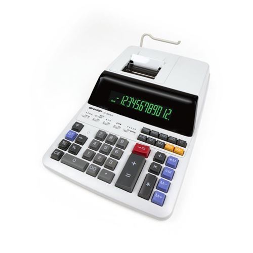 Calculatrice de bureau avec imprimante - - Ecran Digitron 12 chiffres - Impression bicolore