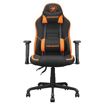 Chaise gaming Cougar Gaming Fusion - SF Daim Noir et Orange - 1