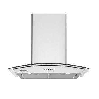 hotte decorative murale 60 cm - verre et inox - 559 m3 - 200w - 60db - 1