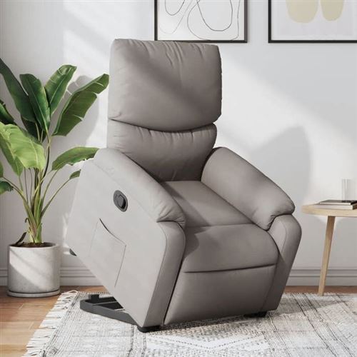 Non Communiqué Gris Vidaxl Fauteuil De Relaxation Inclinable Tissu Taupe