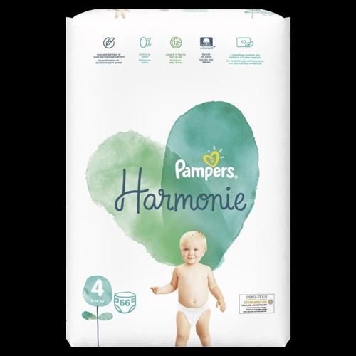 Pampers Harmonie Taille 4, 66 Couches