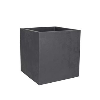 Pot de fleur carré Basalt 49,5 x H.49,5 cm - Gris anthracite- Eda - 1