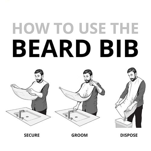 Tablier à barbe collection tissu pour cheveux bavoir à barbe pour cadeau  homme bavoir à barbe pour le rasage 