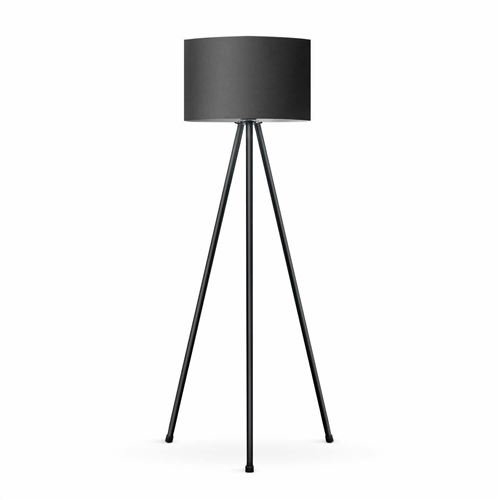 Tomons Lampadaire Led Dimmable Contemporain Avec Trépied En Métal, Lampadaire De Salon Et De Chambre À Coucher, Style Scandinave - Noir