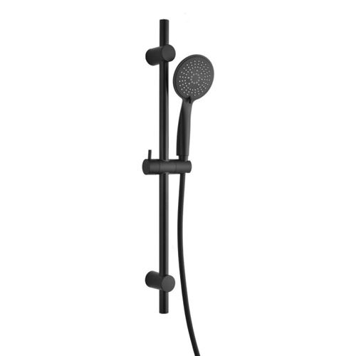 Ensemble Barre de Douche & Pommeau "5 Positions" 24cm Noir