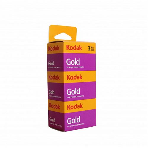 KODAK Pack 3 x Pellicule Kodak Gold Couleur 200 ISO - Format 135 - 35 mm - 36 poses