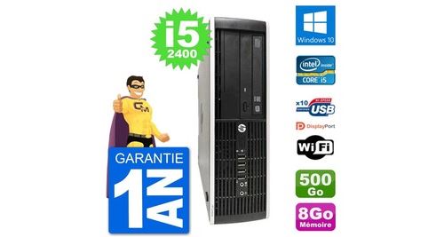 Pc hp compaq pro 6300 sff intel i5-2400 ram 8go disque dur 500go windows 10 wifi
