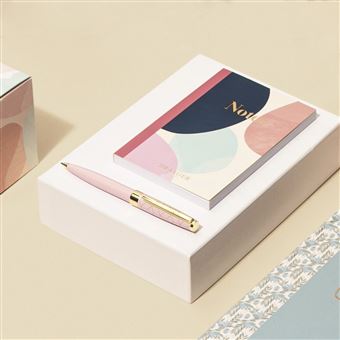 Carnet A6 Ligné - Bleu Et Rose - Draeger Paris