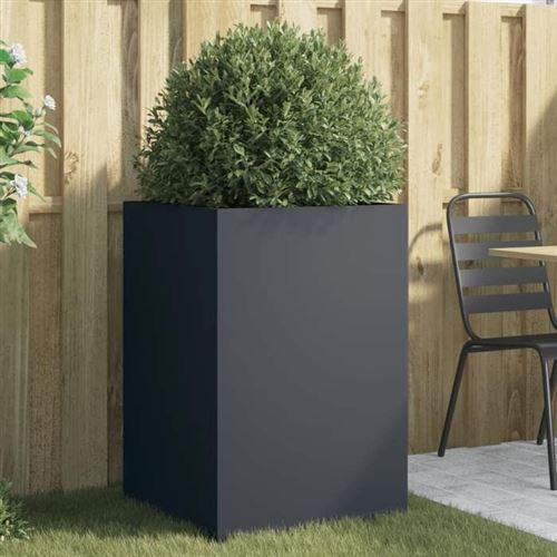 Non Communiqué Gris Vidaxl Jardinière, Bac À Fleurs, Pot De Plantes, Boîte À Fleurs, Jardinière Surélevée De Jardin Patio Terrasse, Anthracite 841585
