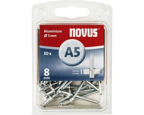 Novus 108964503 Rivet aveugle (Ø x L) 5 mm x 8 mm aluminium aluminium 30 pc(s)