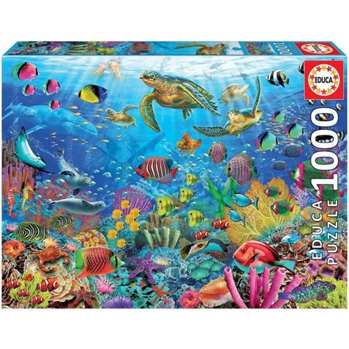 Educa - Puzzle - 1000 Tropical Fantasy Turtles