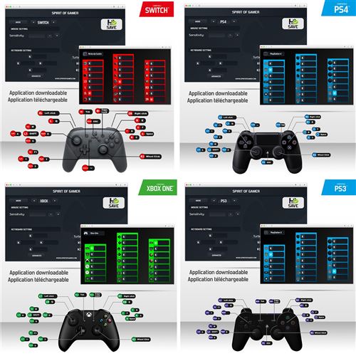 Convertisseur clavier et souris Under Control Crossgame pour Switch - PS4 -  Xboxone