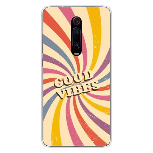 Coque en silicone imprimée compatible Xiaomi Mi 9T Good vibes