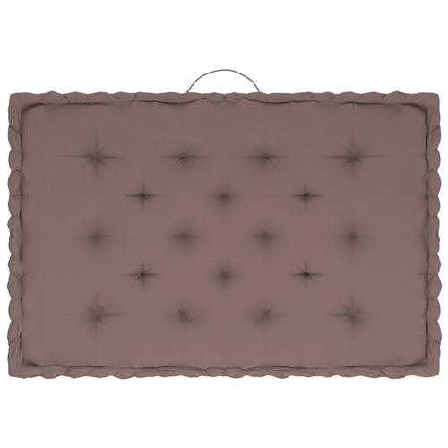 vidaXL Coussins de plancher de palette 4 pcs Taupe Coton