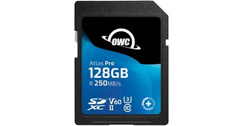 Carte SDXC OWC Atlas Pro 128 Go, UHS-II, V60