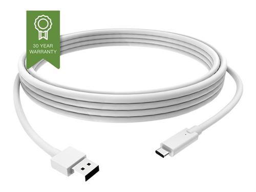 Vision - Câble USB - USB-C (M) pour USB type A (M) - USB 3.1 - 3 A - 2 m - blanc