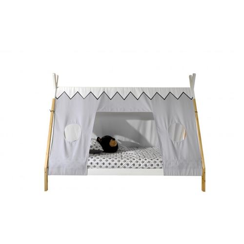 Vipack Blanc Lit Tipi90 X 200,Ensemble Textile Assorti Nature - Image 2