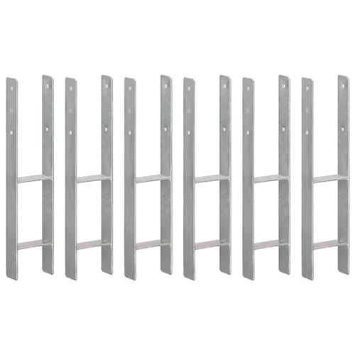 Meilleurs prix pour vidaXL Grondankers 6 st 12x6x60 cm gegalvaniseerd staal zilverkleurig145306