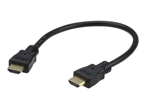 ATEN 2L-7DA3H - Hoge snelheid - HDMI-kabel met ethernet - HDMI male naar HDMI male - 30 cm - beschermd - zwart - 4K ondersteuning
