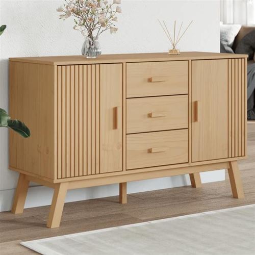 Non Communiqué Marron Vidaxl Buffet, Armoire Avec Tiroir Et Porte, Garde-Robe Avec Pieds, Meuble De Rangement Avec Compartiment, Moderne, 358597