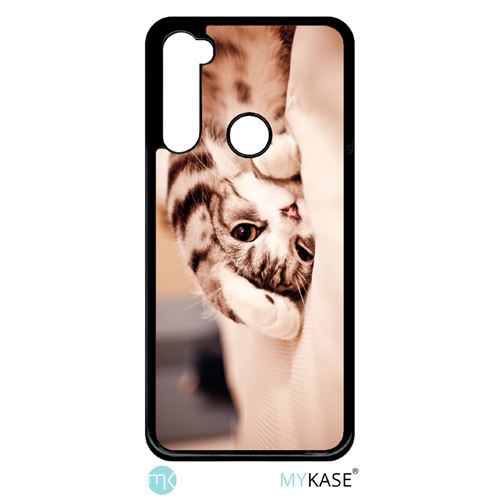 Coque My-Kase pour Note 8t - chaton fatigue - Plastique Noir