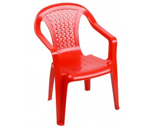 Chaise de Jardin pour Enfant Plastique Rouge Empilable