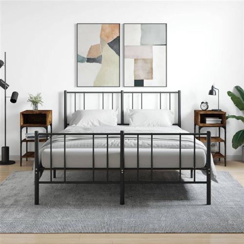 Non Communiqué Chêne Fumé Tables De Chevet 2Pcs 35X34,5X70 C Bois D'ingénierie