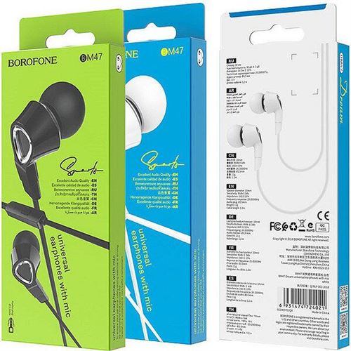 Écouteurs Filaires Universels avec Micro Blanc pour Borofone (BM47)